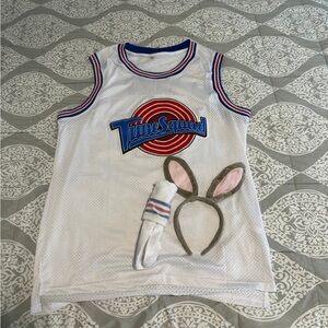 White Tune Squad Jersey with Accessories